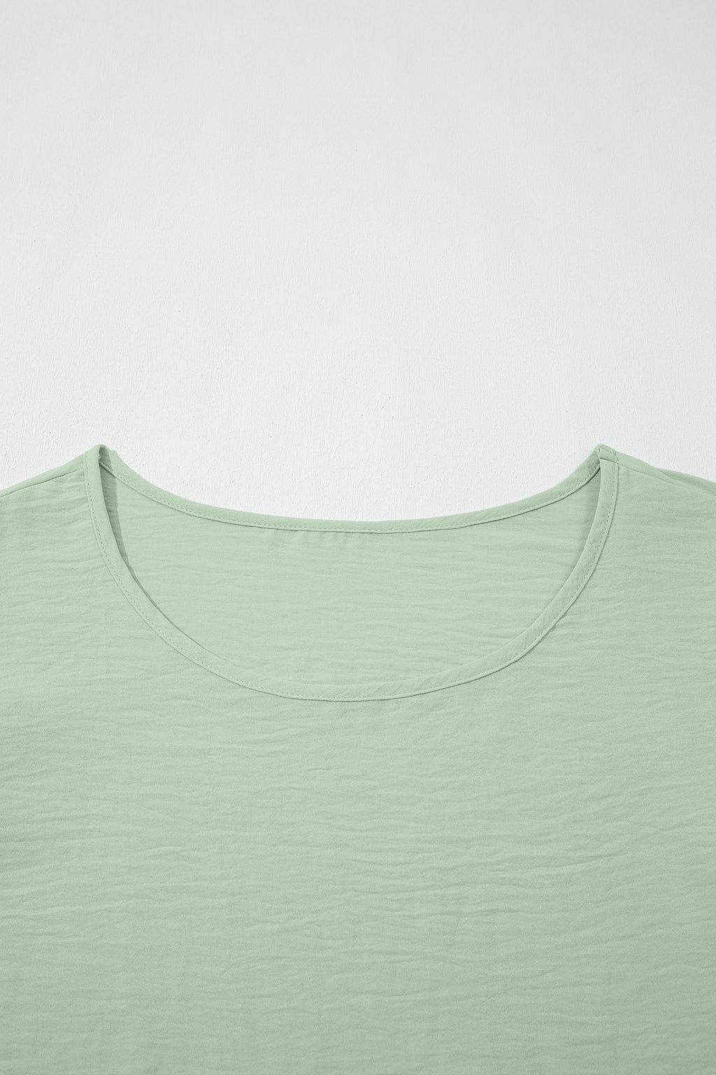 Plus Size Clearly Aqua Crew Neck Ruffle Sleeve Top