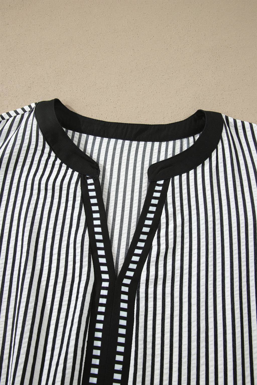 Plus Size Black Stripe Slit V-Neck Tiered Maxi Dress With Flutter Sleeves
