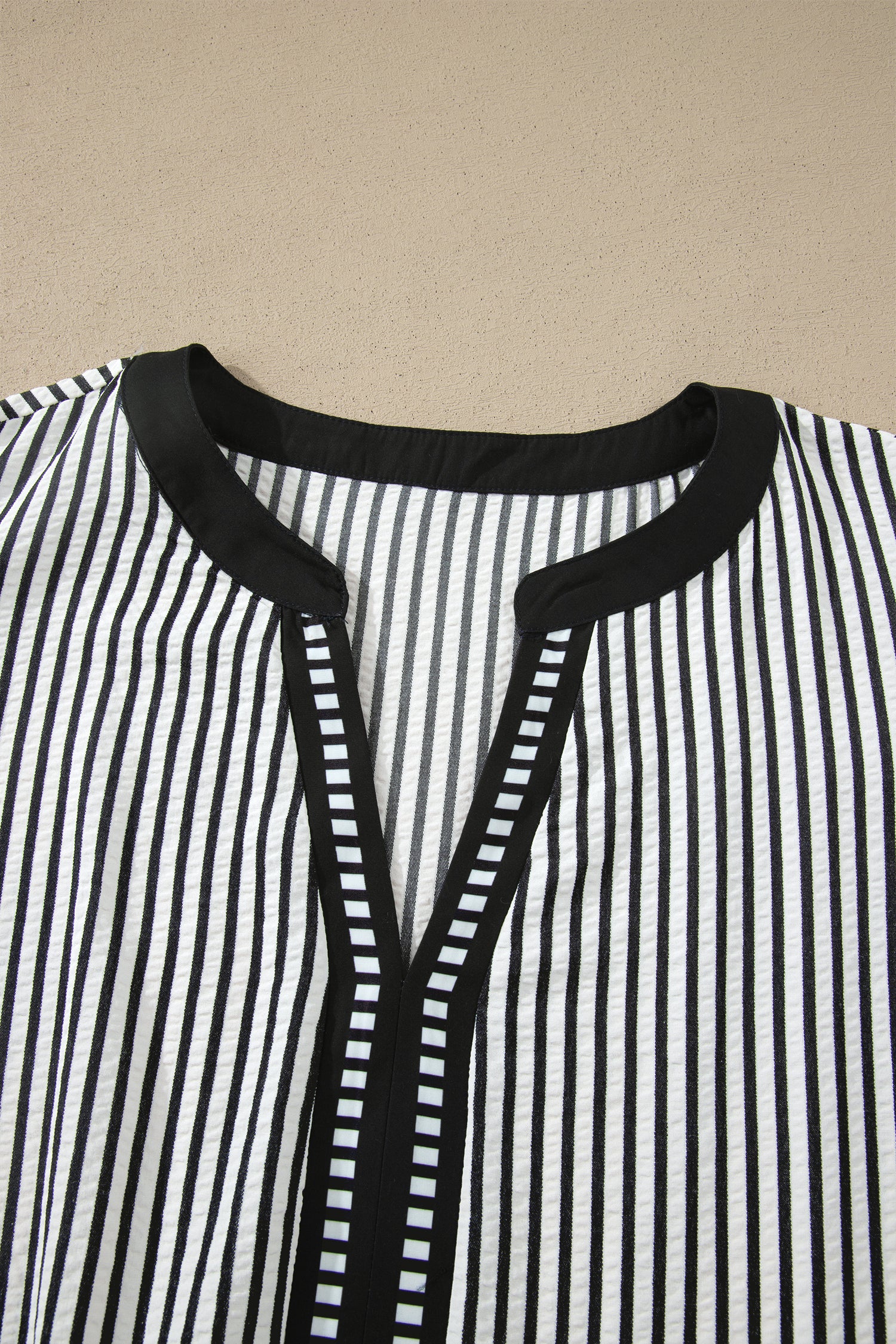 Plus Size Black Stripe Slit V-Neck Tiered Maxi Dress With Flutter Sleeves