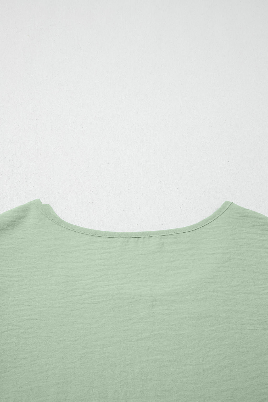 Plus Size Clearly Aqua Crew Neck Ruffle Sleeve Top