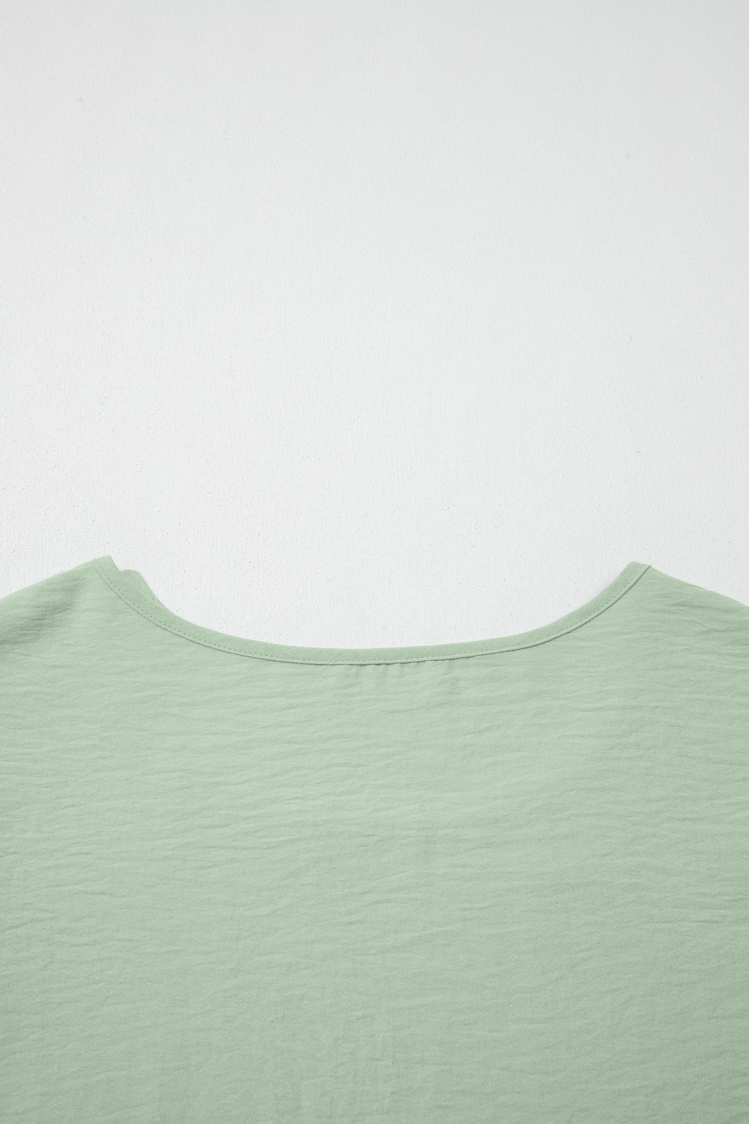 Plus Size Clearly Aqua Crew Neck Ruffle Sleeve Top