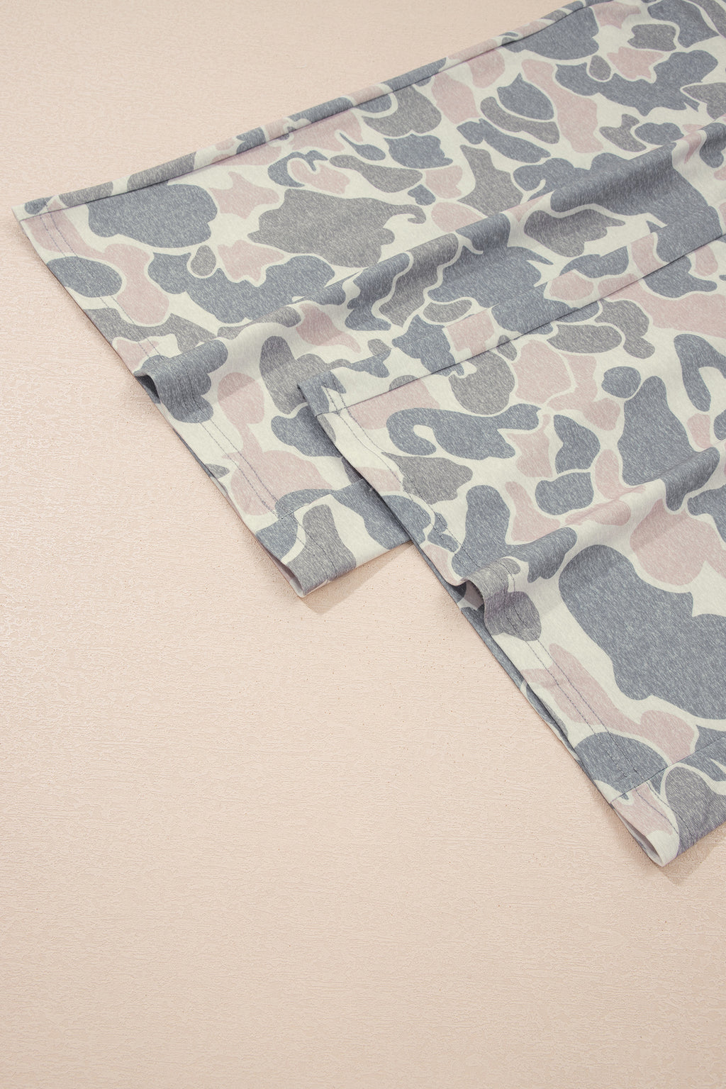 Plus Size Multicolor Camouflage Print 2pcs Outfit