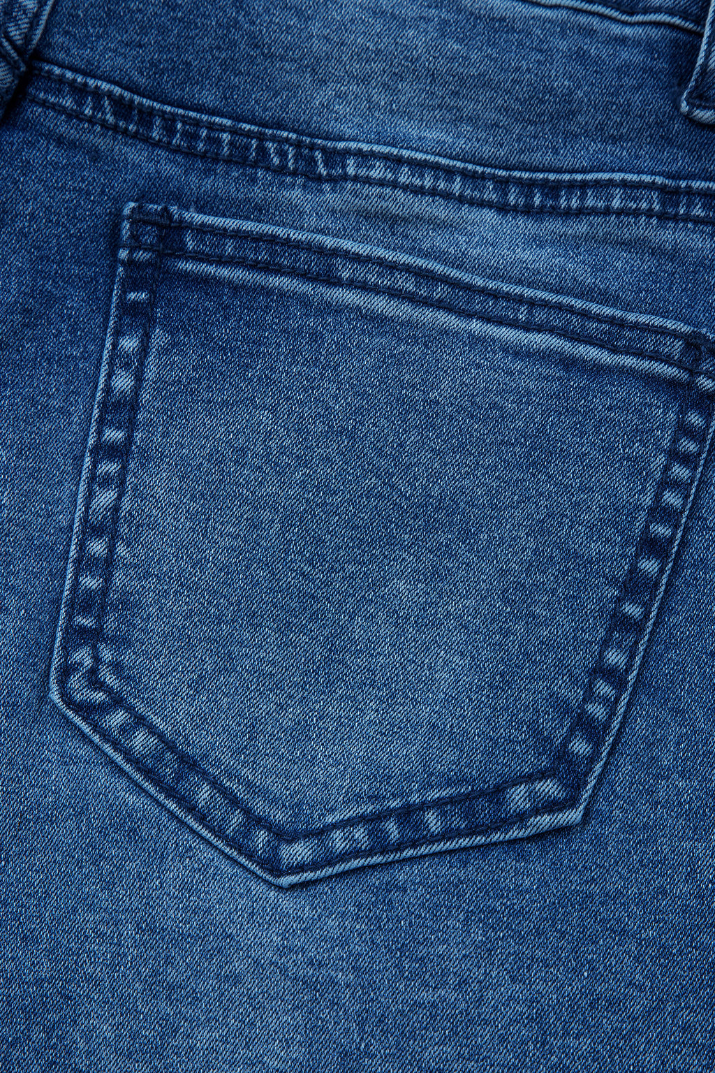 Sail Blue Frayed & Cropped Straight Jeans