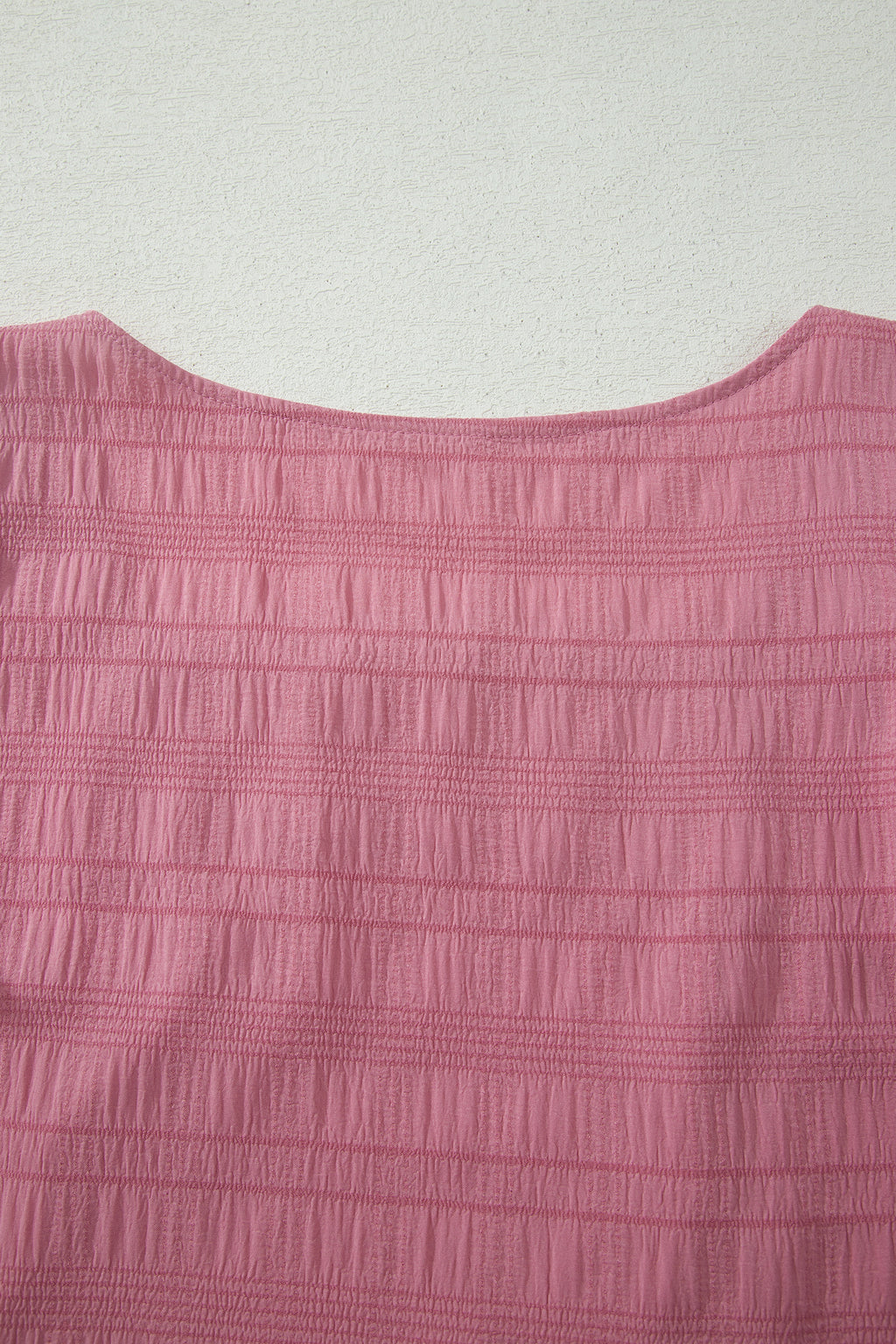 Peach Blossom Textured Square Neck Top & Shirred High Waist Shorts 2 pc Set
