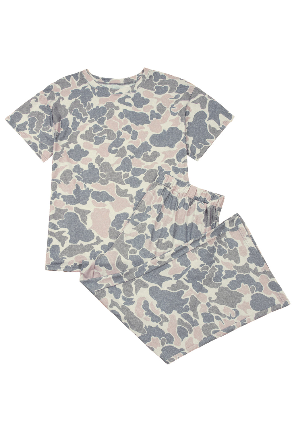 Plus Size Multicolor Camouflage Print 2pcs Outfit