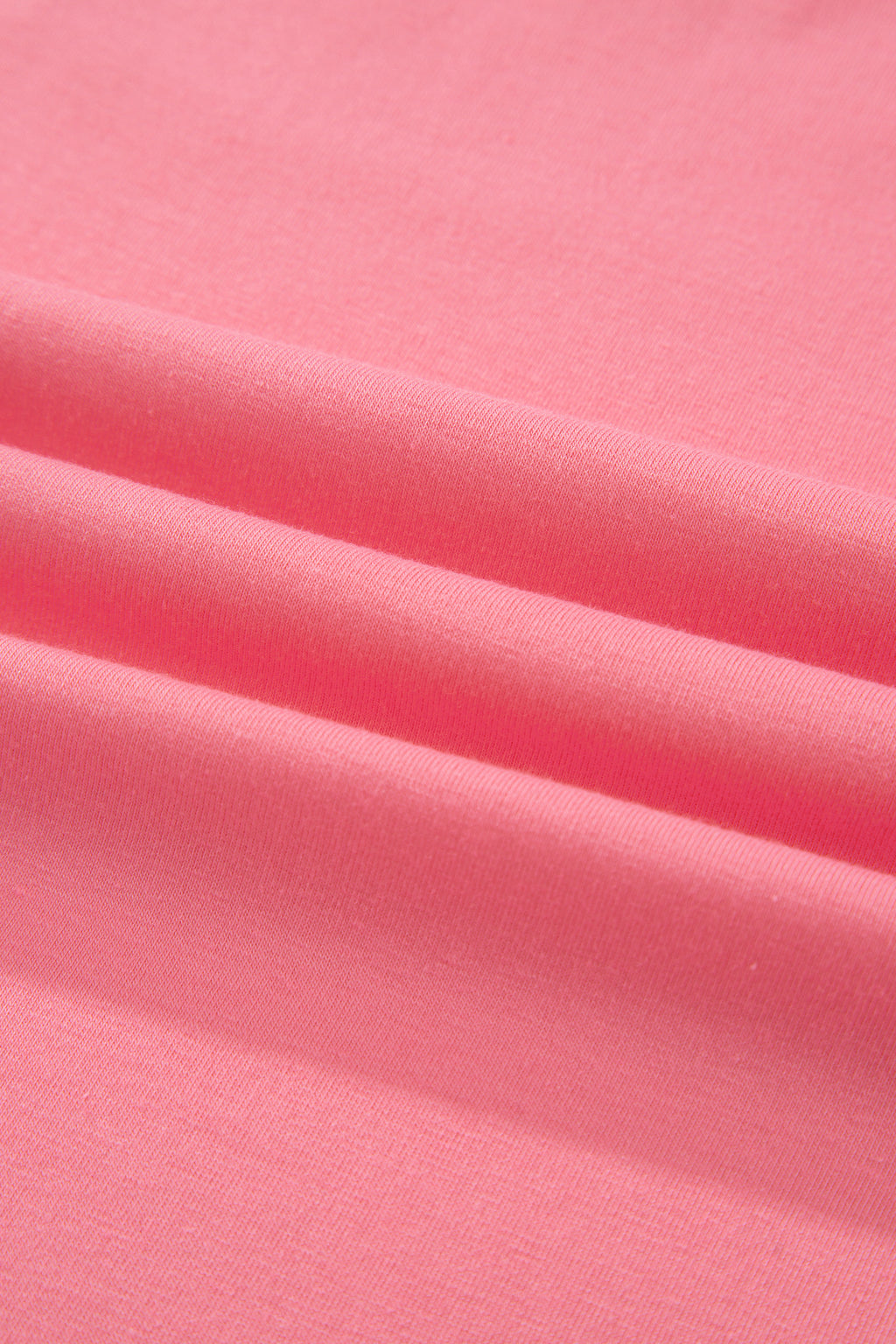 Plus Size Peach Blossom Tee With Raw Seam Detail & Ruffle Hem