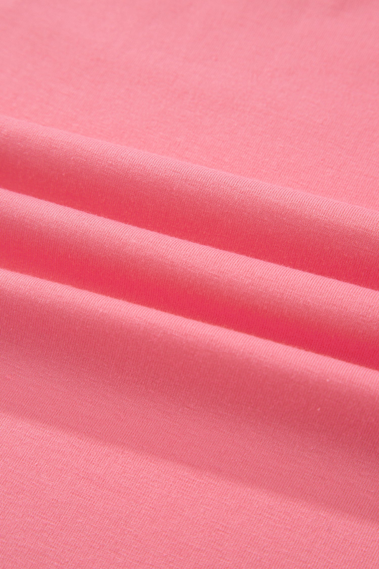 Plus Size Peach Blossom Tee With Raw Seam Detail & Ruffle Hem