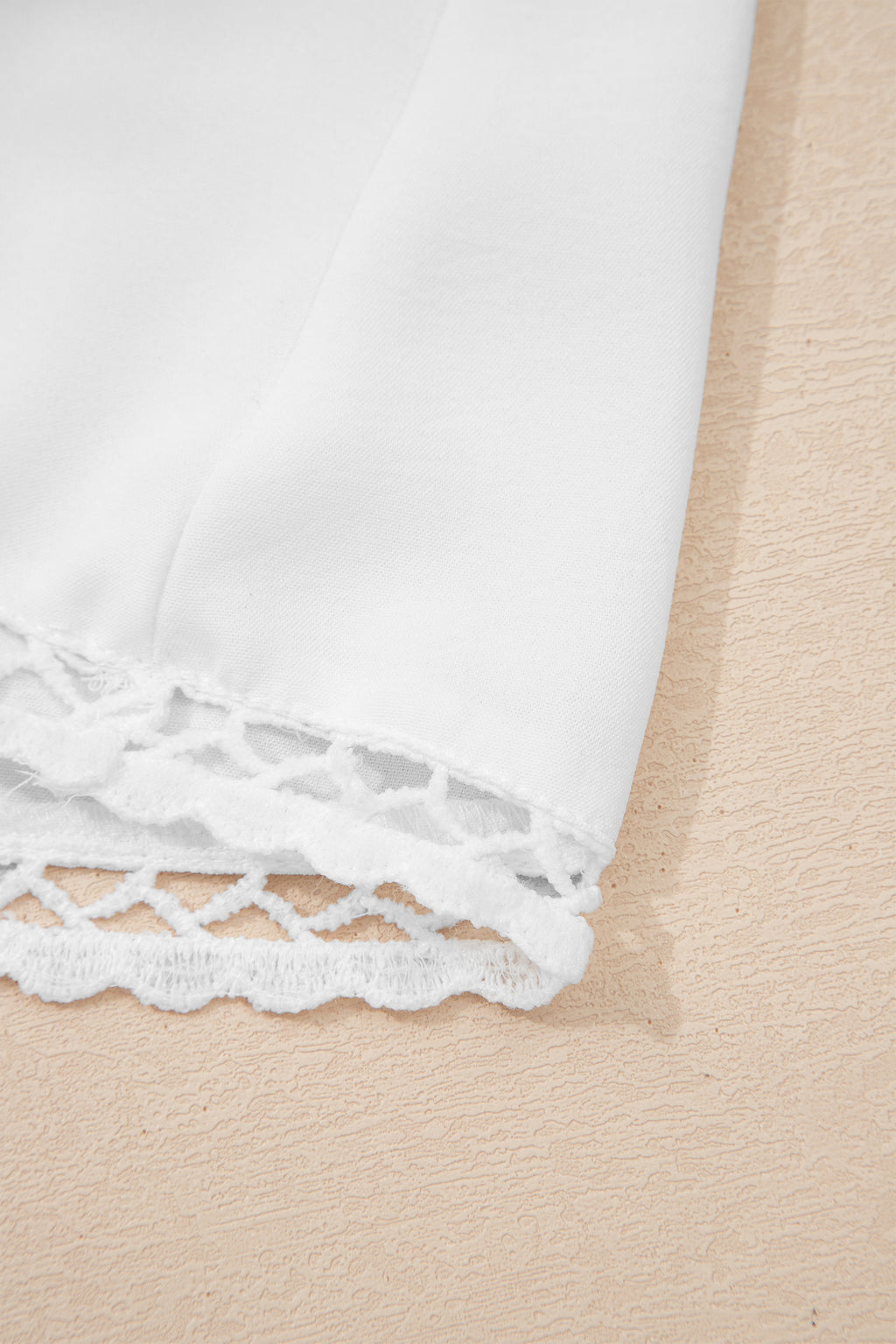 Plus Size White Frilled Elastic Waist Lace Trim Ruffled Shorts