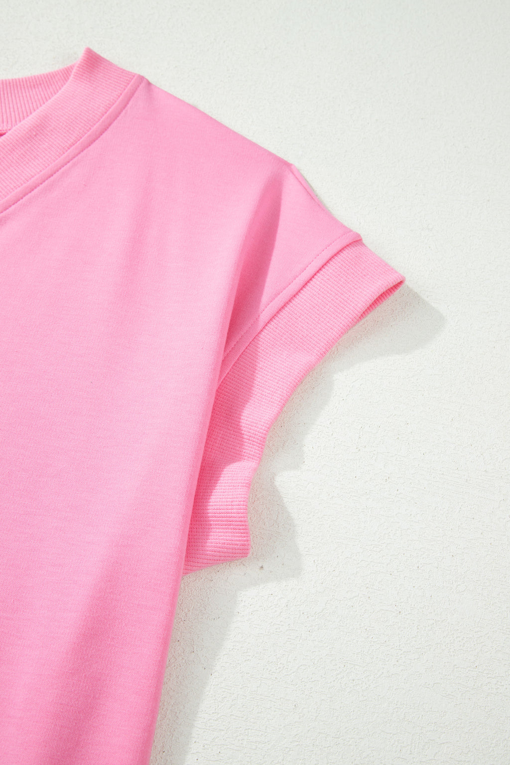 Plus Size Pink V-Neck Tee & Drawstring Pants Set