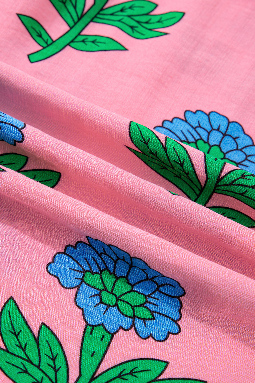 Plus Size Pink Floral V-Neck Ruffled Maxi Dress