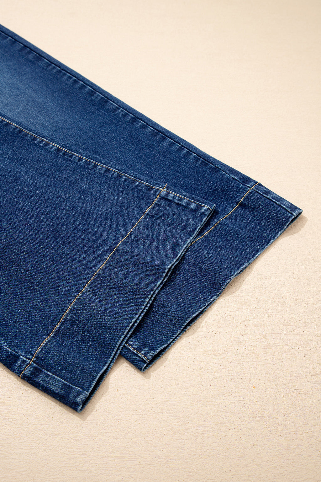 Plus Size Blue Acid Wash Jeans With Drawstring