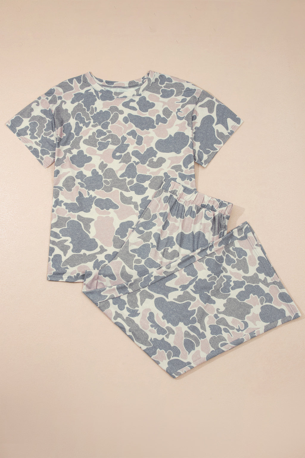 Plus Size Multicolor Camouflage Print 2pcs Outfit