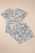 Plus Size Multicolor Camouflage Print 2pcs Outfit