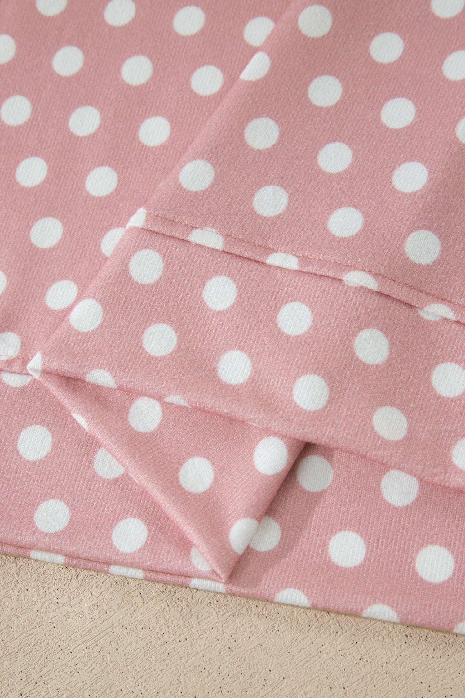 Pink Polka Dot Print Short Set