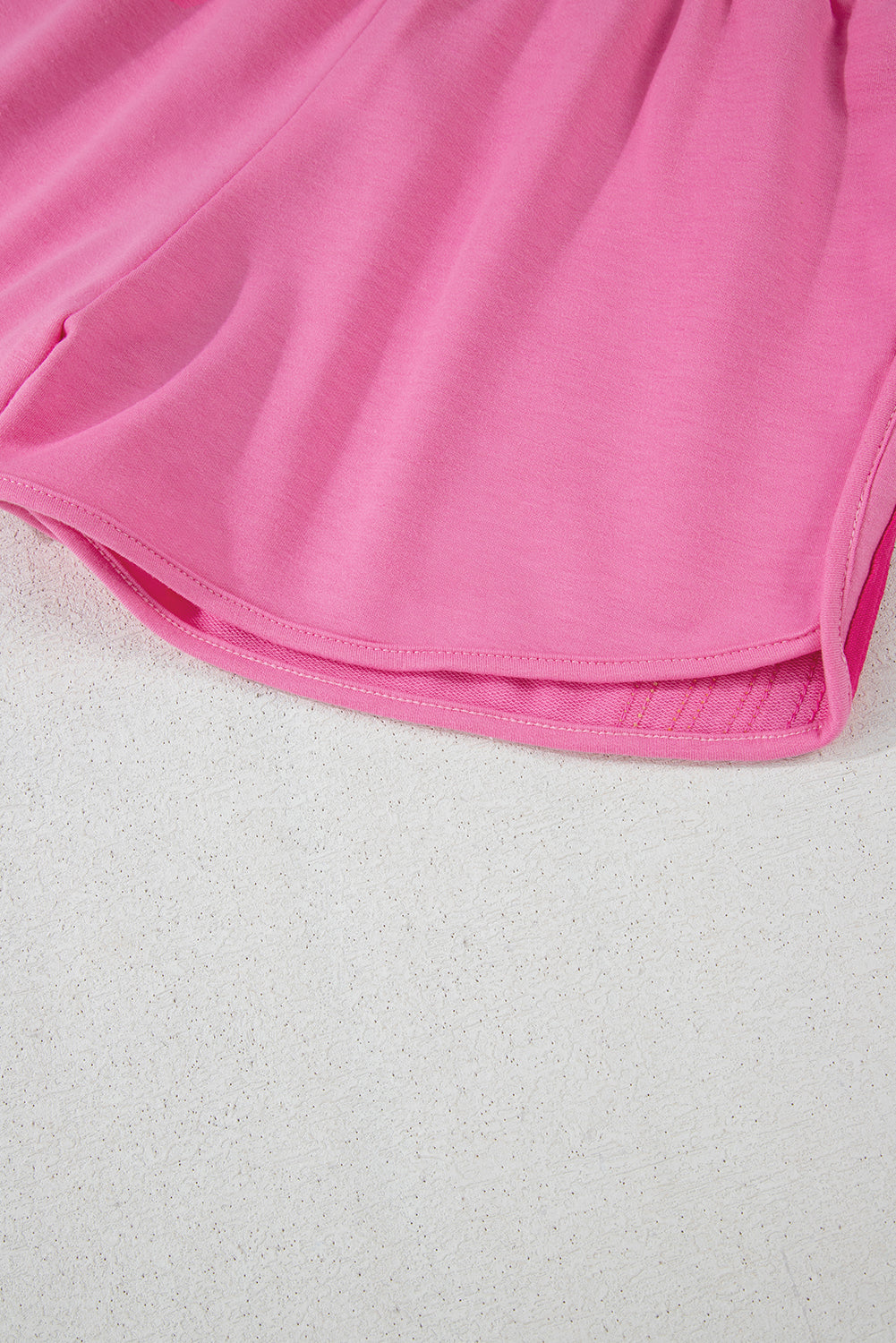 Bonbon Elastic & High Waist Active Shorts With Color Block Stripes