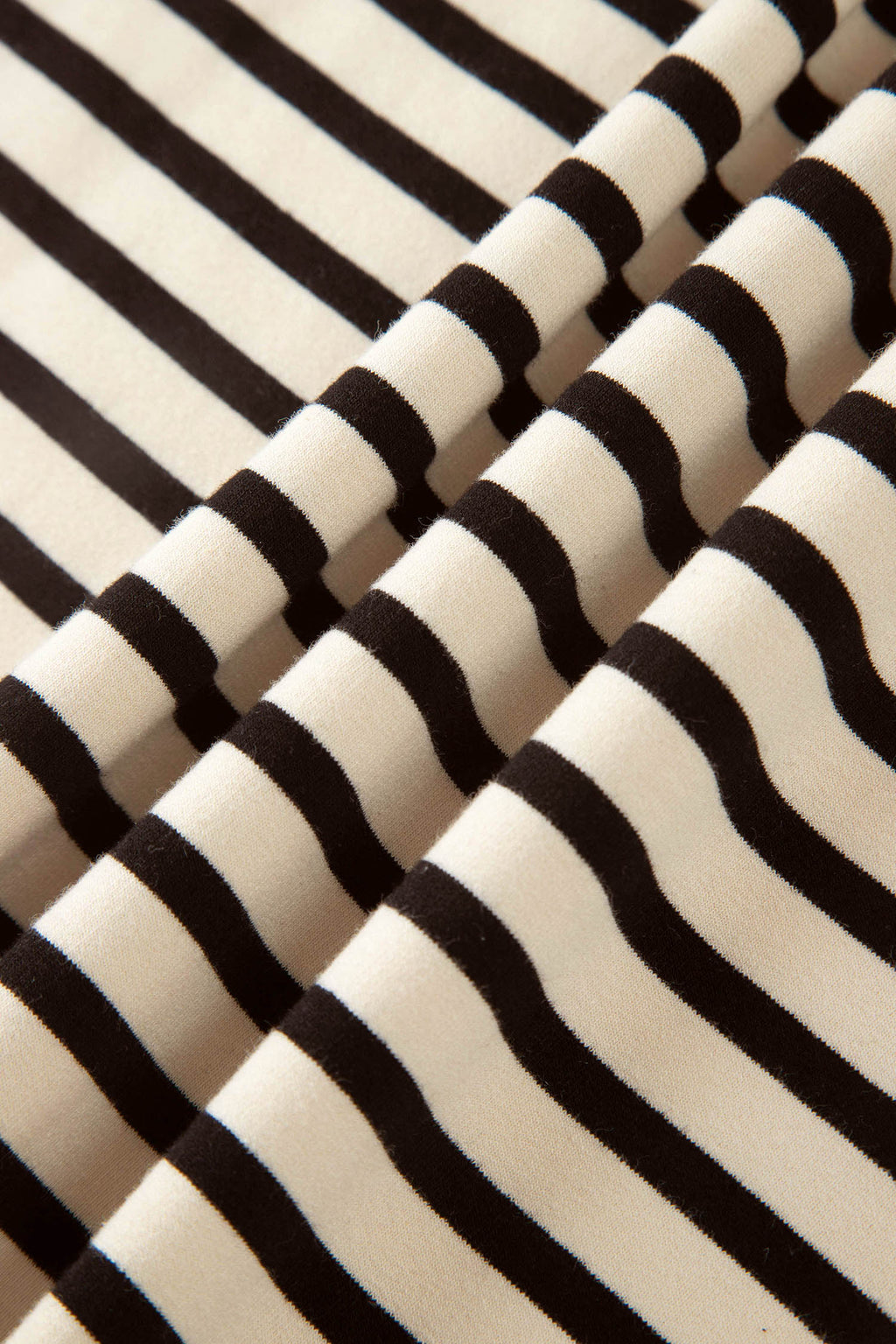 Black Stripe Ribbed With Color Block Trim Zip Polo Tee & Drawstring Shorts 2pcs Outfit