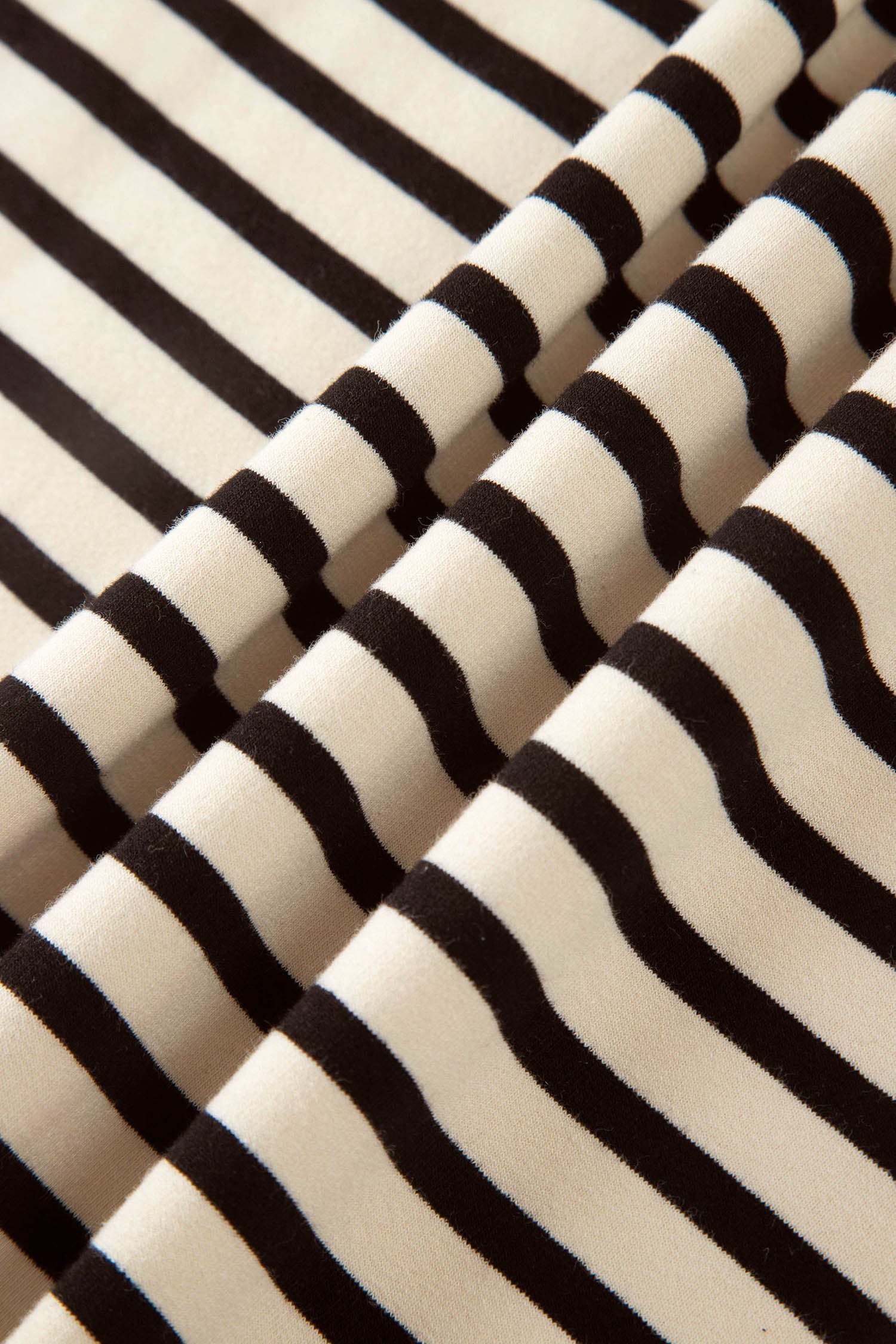 Black Stripe Ribbed With Color Block Trim Zip Polo Tee & Drawstring Shorts 2pcs Outfit