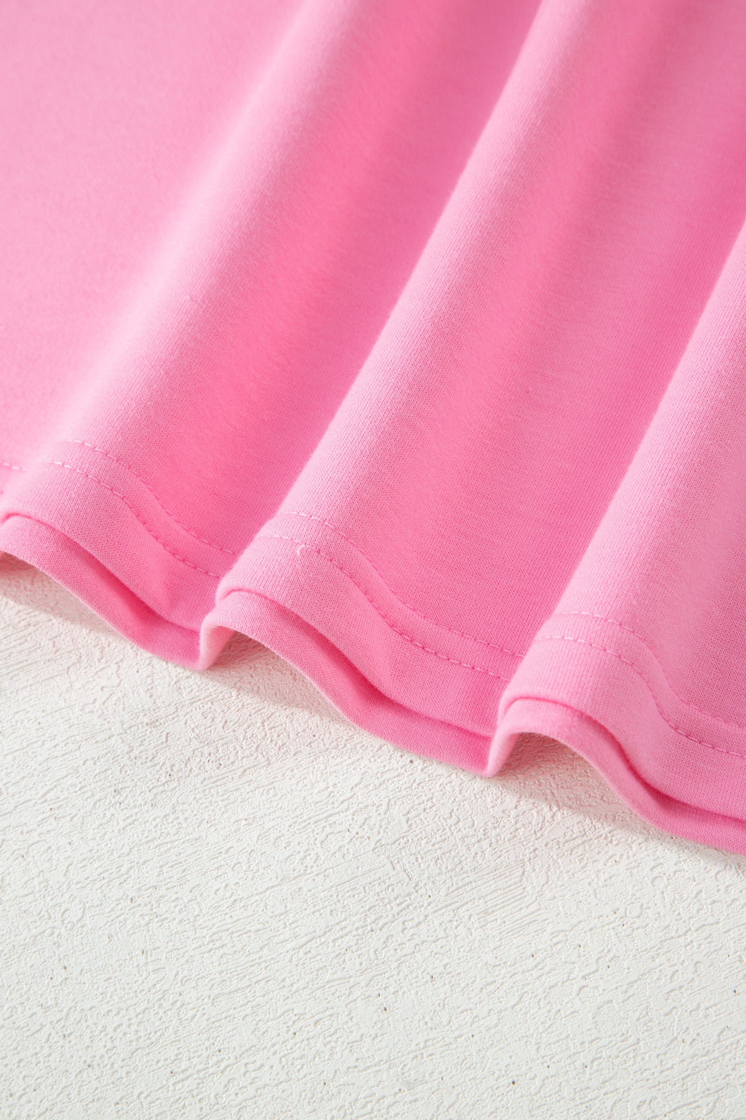 Plus Size Pink V-Neck Tee & Drawstring Pants Set